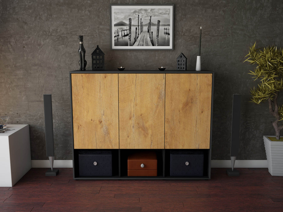 Highboard Mea, Eiche Front (136x108x35cm) - Dekati GmbH