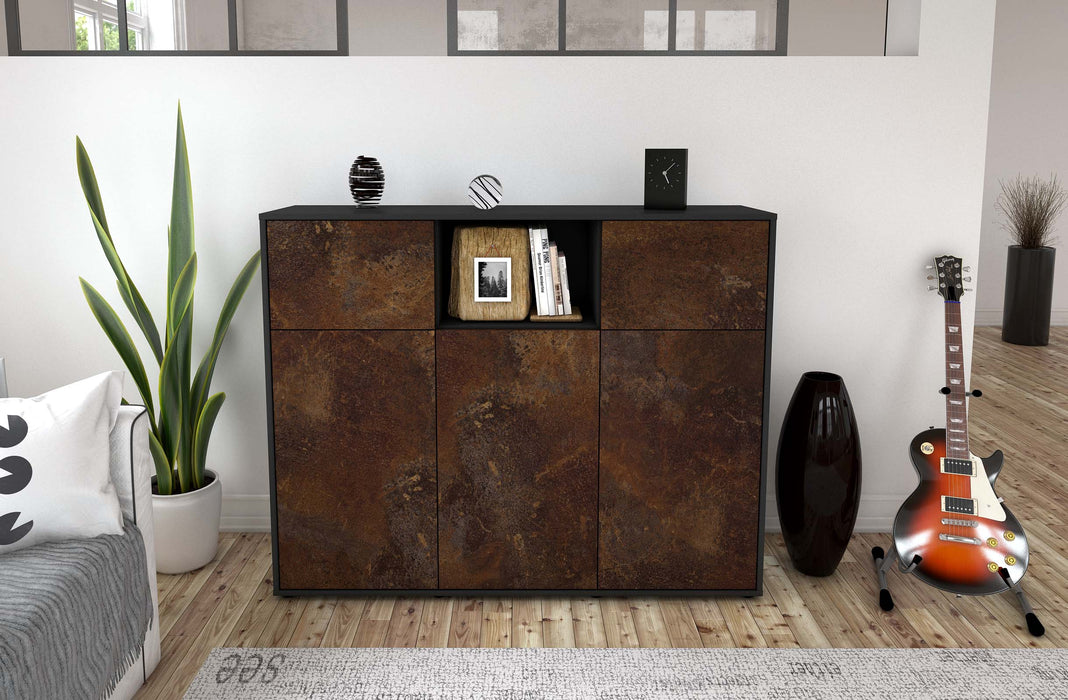 Highboard Melanie, Rost Front (136x108x35cm) - Dekati GmbH