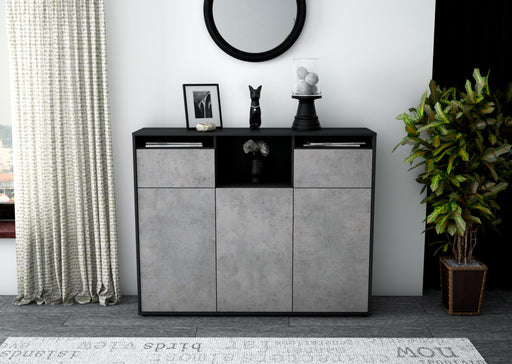 Highboard Melena, Beton Front (136x108x35cm) - Dekati GmbH