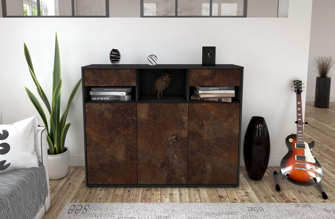 Highboard Mena, Rost Front (136x108x35cm) - Dekati GmbH