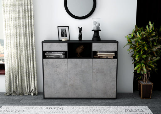 Highboard Mena, Beton Front (136x108x35cm) - Dekati GmbH