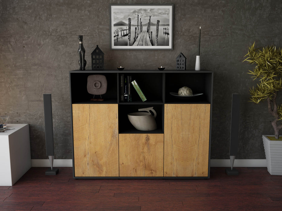 Highboard Mia, Eiche Front (136x108x35cm) - Dekati GmbH