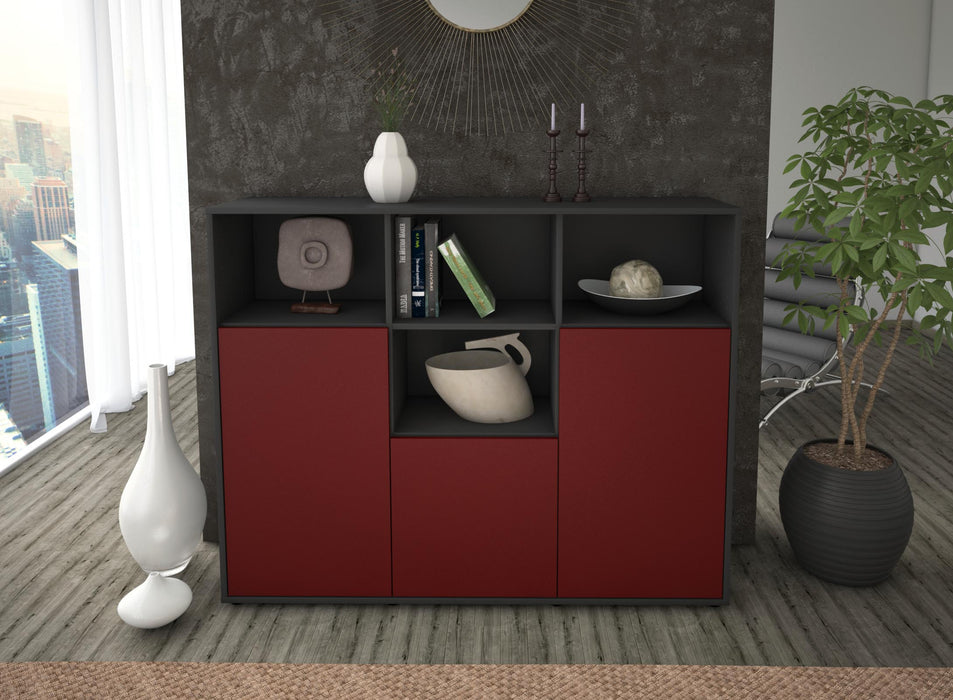 Highboard Mia, Bordeaux Front (136x108x35cm) - Dekati GmbH