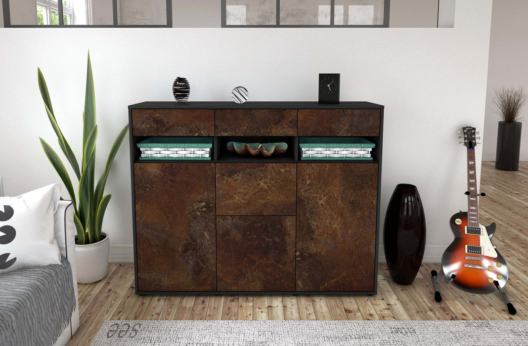 Highboard Michaela, Rost Front (136x108x35cm) - Dekati GmbH