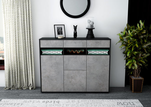 Highboard Michaela, Beton Front (136x108x35cm) - Dekati GmbH