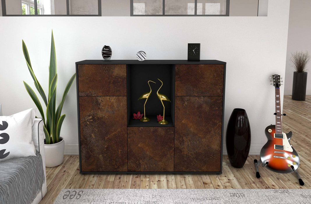 Highboard Michelle, Rost Front (136x108x35cm) - Dekati GmbH