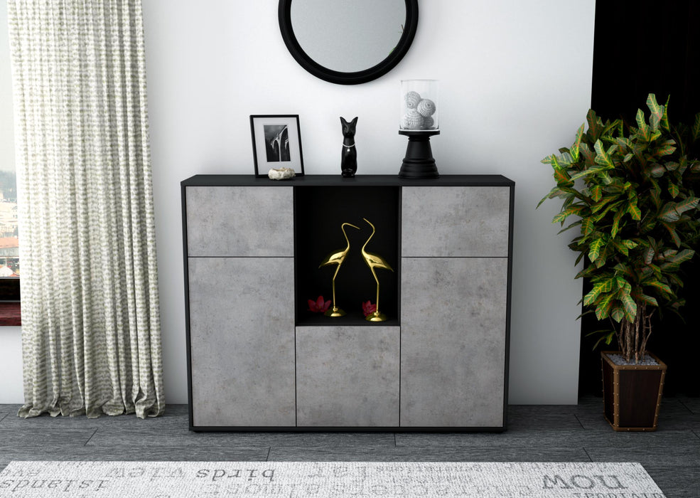 Highboard Michelle, Beton Front (136x108x35cm) - Dekati GmbH