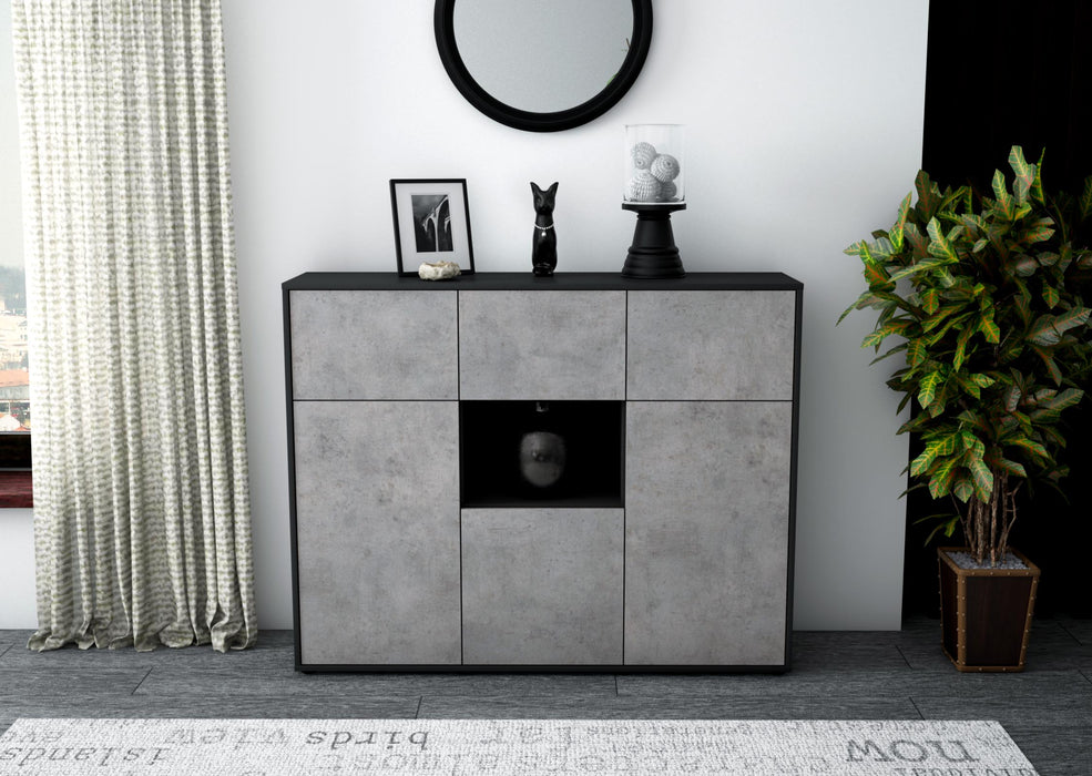 Highboard Milena, Beton Front (136x108x35cm) - Dekati GmbH