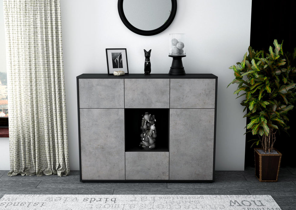 Highboard Milou, Beton Front (136x108x35cm) - Dekati GmbH