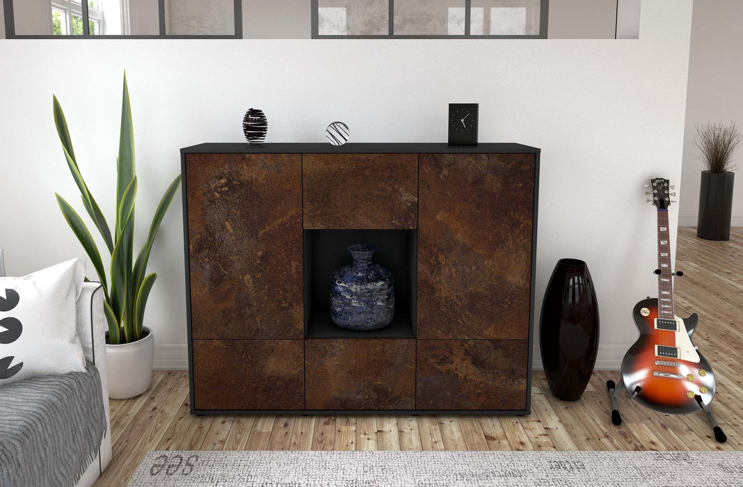 Highboard Mimma, Rost Front (136x108x35cm) - Dekati GmbH