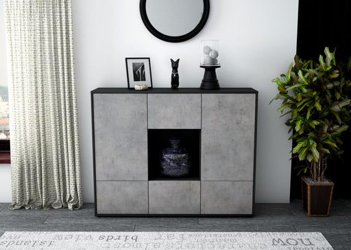 Highboard Mimma, Beton Front (136x108x35cm) - Dekati GmbH