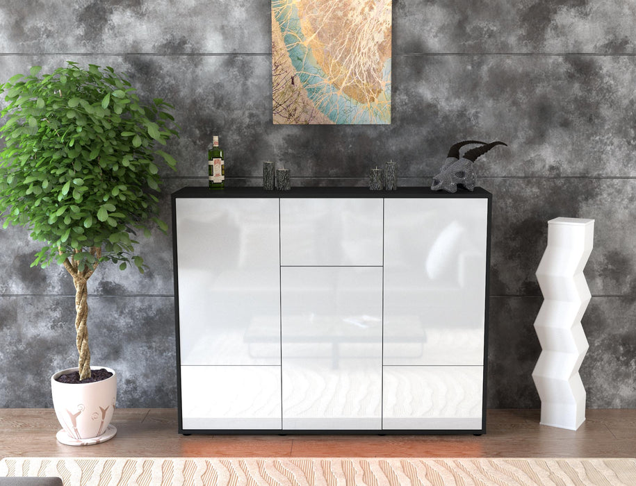 Highboard Mira, Weiß Front (136x108x35cm) - Dekati GmbH