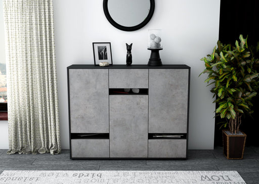 Highboard Mirella, Beton Front (136x108x35cm) - Dekati GmbH