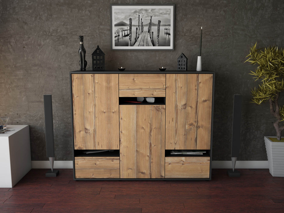 Highboard Mirella, Pinie Front (136x108x35cm) - Dekati GmbH