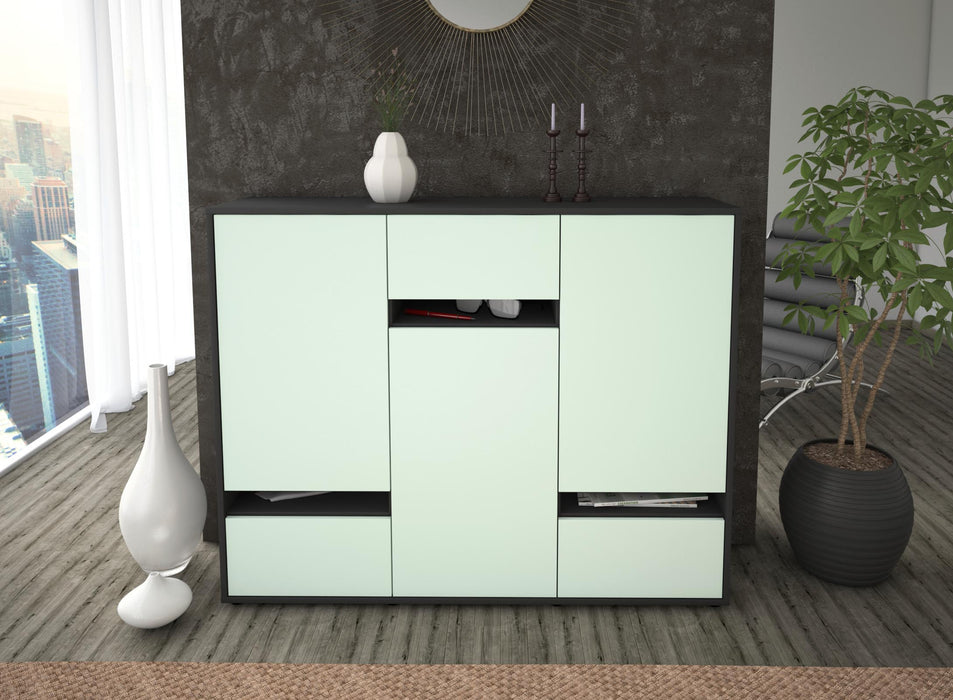 Highboard Mirella, Mint Front (136x108x35cm) - Dekati GmbH