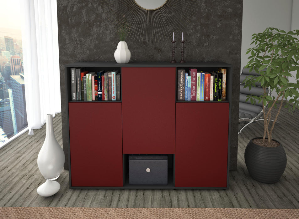 Highboard Momo, Bordeaux Front (136x108x35cm) - Dekati GmbH