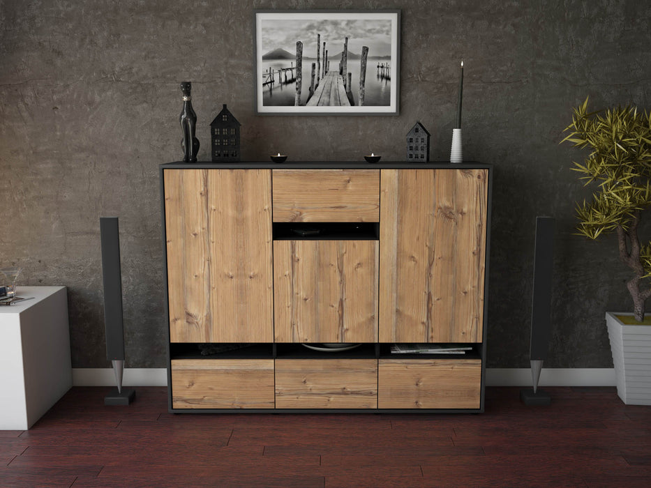 Highboard Mona, Pinie Front (136x108x35cm) - Dekati GmbH