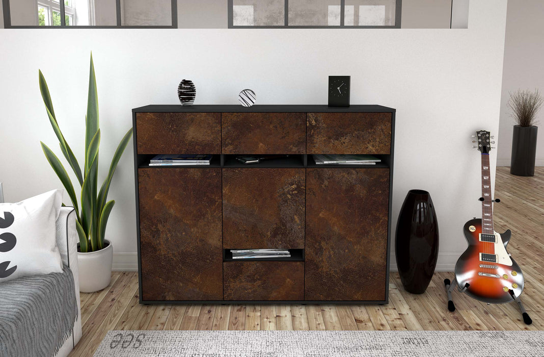 Highboard Monia, Rost Front (136x108x35cm) - Dekati GmbH