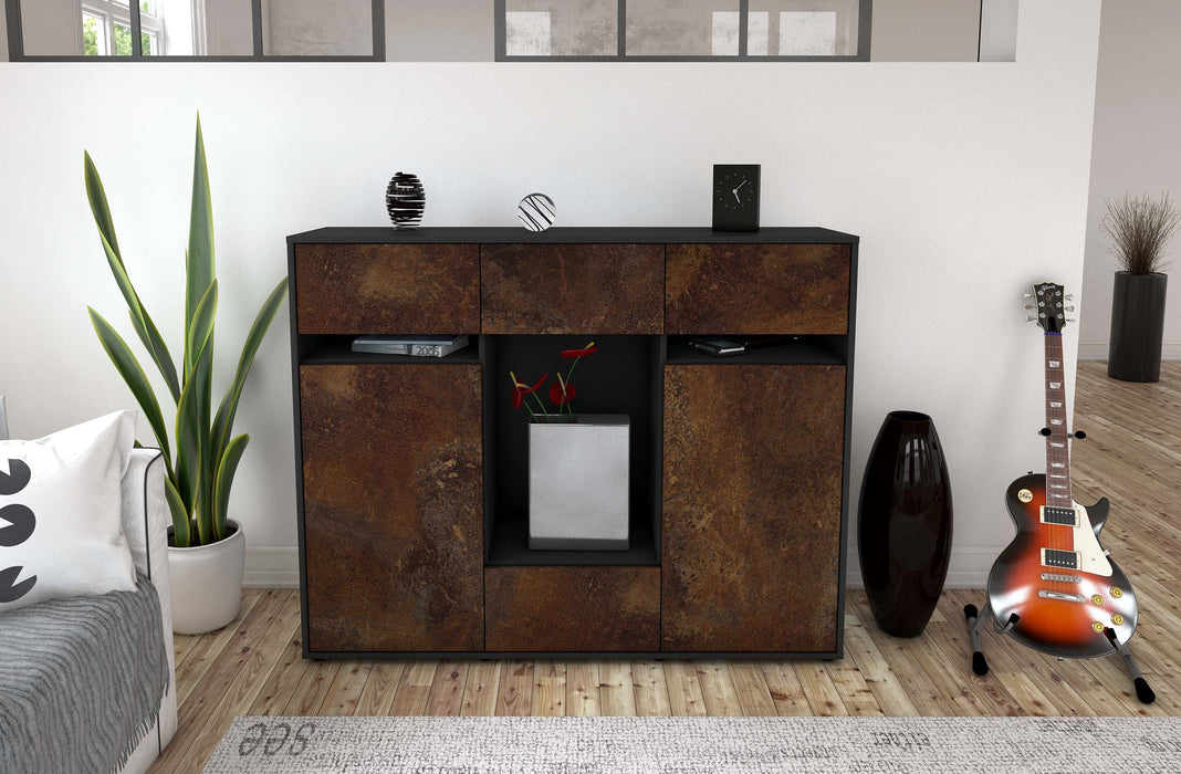 Highboard Nadia, Rost Front (136x108x35cm) - Dekati GmbH