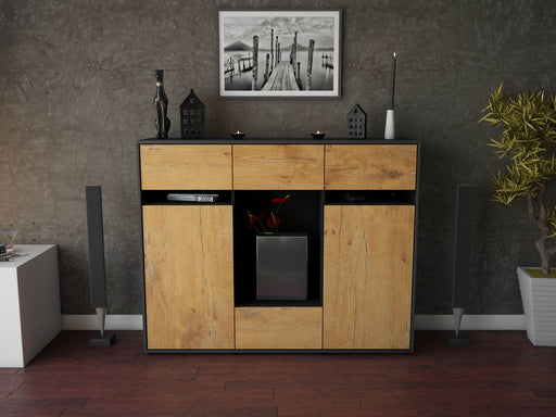 Highboard Nadia, Eiche Front (136x108x35cm) - Dekati GmbH