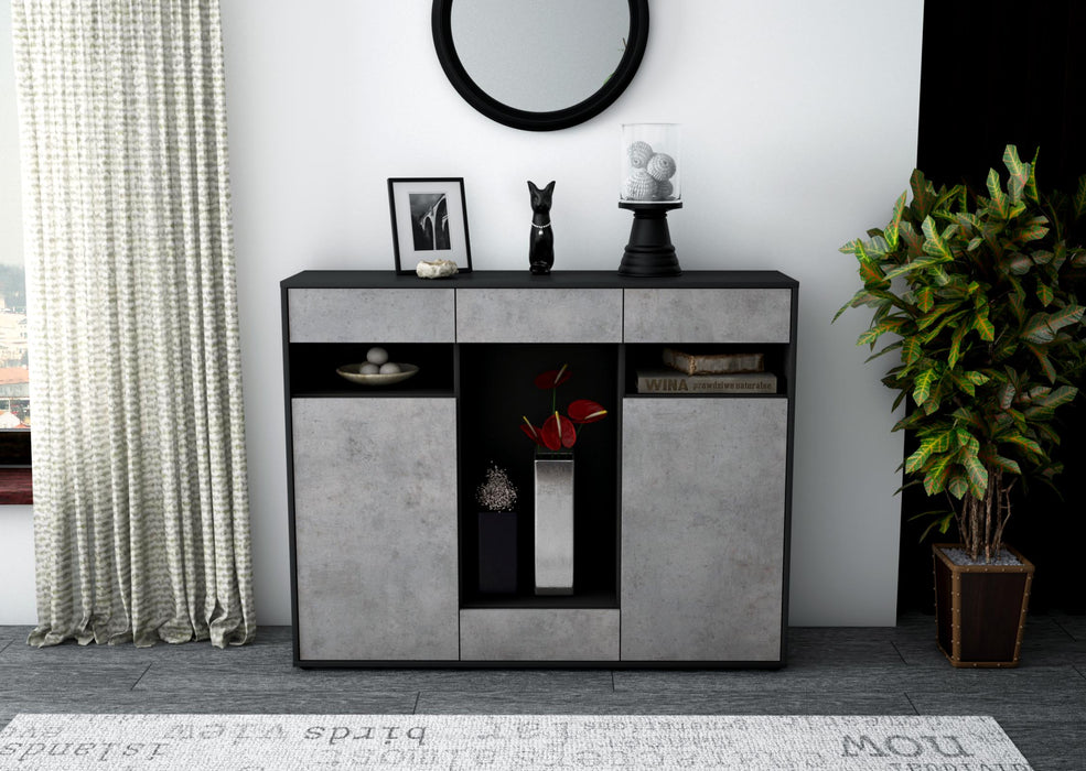 Highboard Name, Beton Front (136x108x35cm) - Dekati GmbH