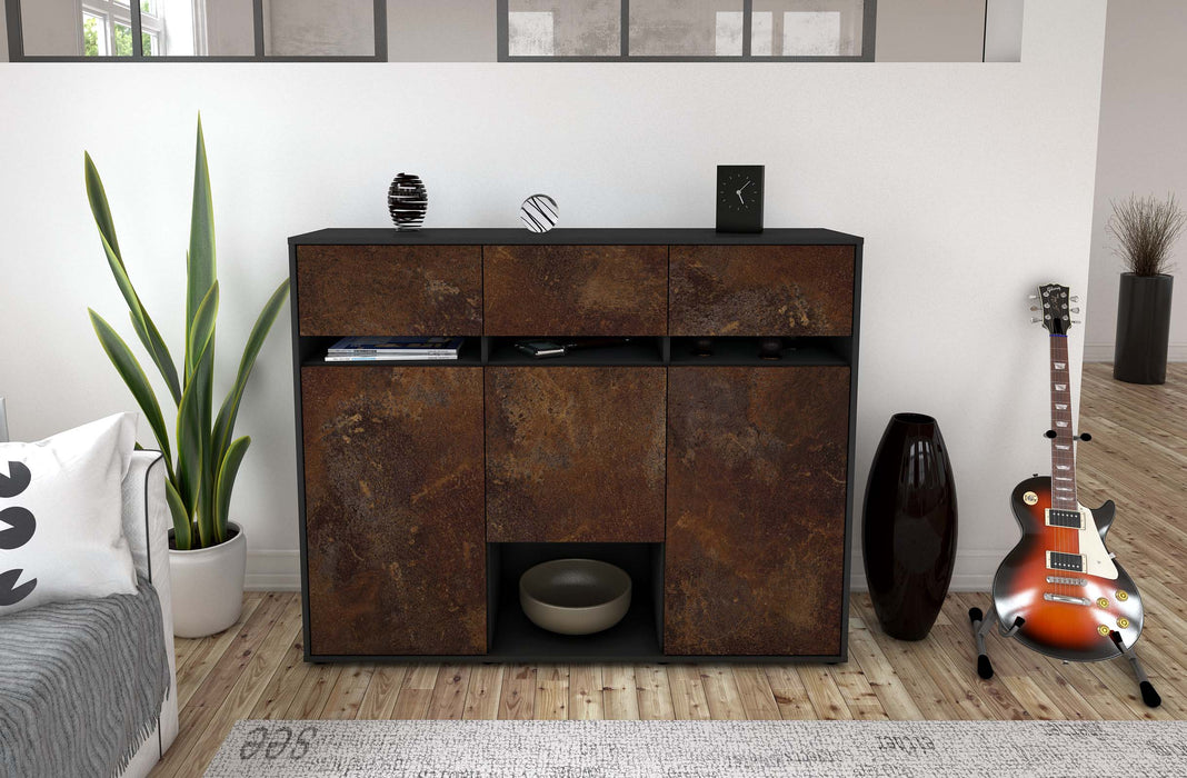 Highboard Natalie, Rost Front (136x108x35cm) - Dekati GmbH