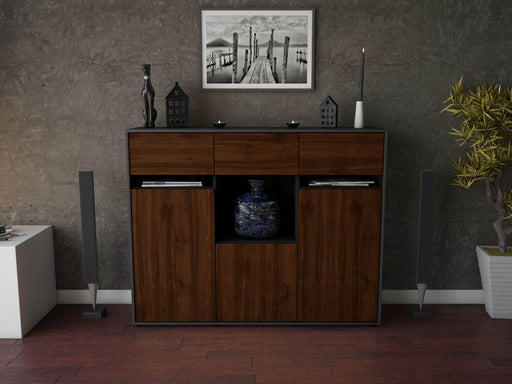 Highboard Nathalie, Walnuss Front (136x108x35cm) - Dekati GmbH