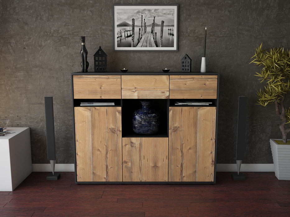 Highboard Nathalie, Pinie Front (136x108x35cm) - Dekati GmbH