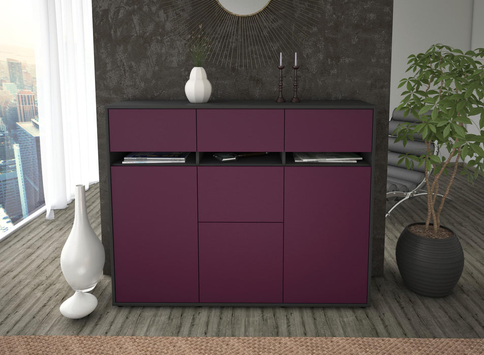 Highboard Neda, Lila Front (136x108x35cm) - Dekati GmbH