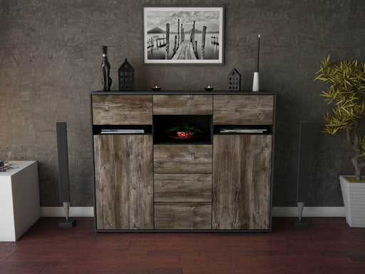 Highboard Nella, Treibholz Front (136x108x35cm) - Dekati GmbH