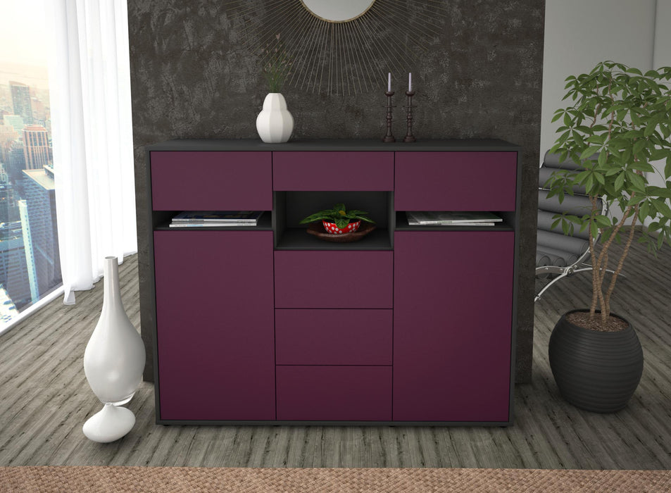 Highboard Nella, Lila Front (136x108x35cm) - Dekati GmbH