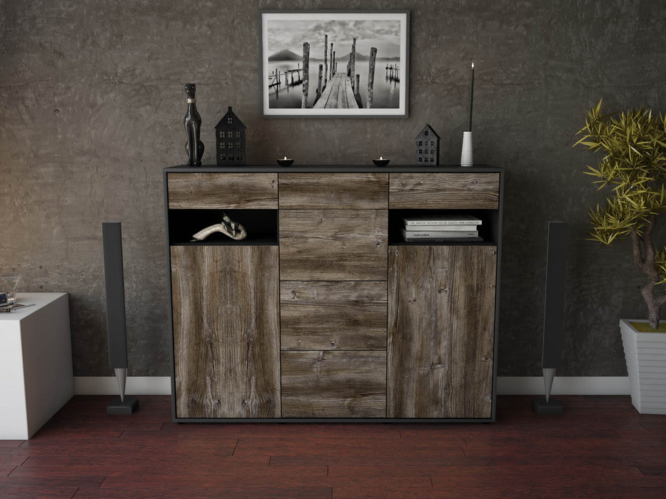 Highboard Nevia, Treibholz Front (136x108x35cm) - Dekati GmbH