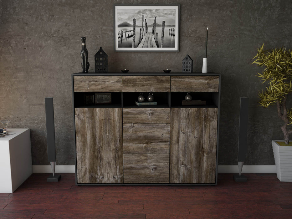 Highboard Ylenia, Treibholz Front (136x108x35cm) - Dekati GmbH