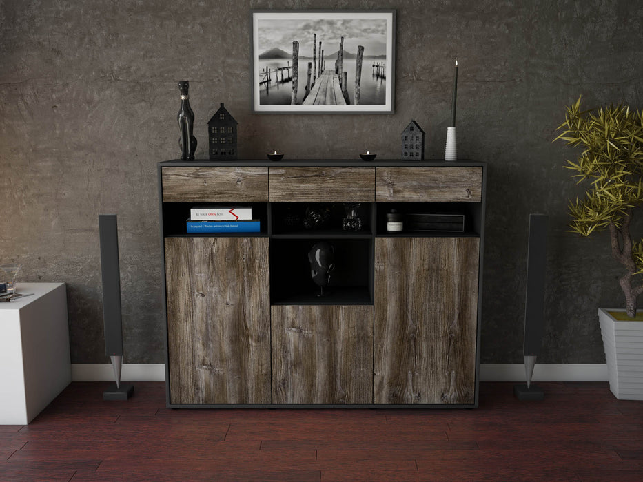 Highboard Nicole, Treibholz Front (136x108x35cm) - Dekati GmbH