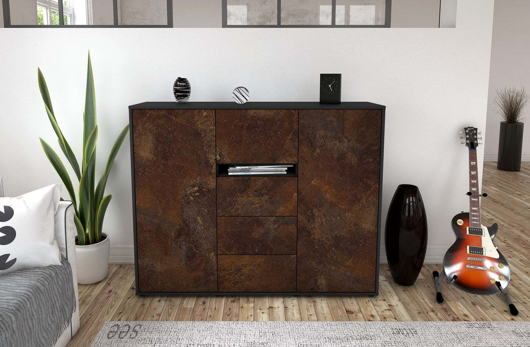 Highboard Nikola, Rost Front (136x108x35cm) - Dekati GmbH