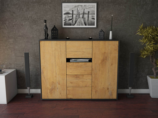 Highboard Nikola, Eiche Front (136x108x35cm) - Dekati GmbH