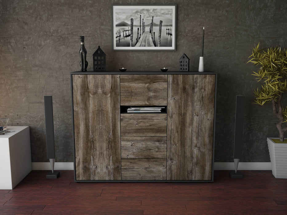 Highboard Nikola, Treibholz Front (136x108x35cm) - Dekati GmbH