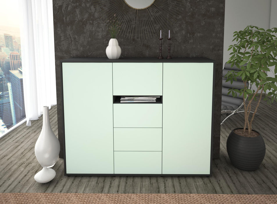 Highboard Nikola, Mint Front (136x108x35cm) - Dekati GmbH