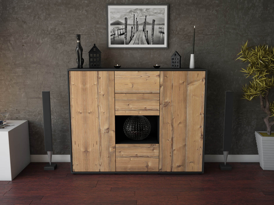 Highboard Nikolina, Pinie Front (136x108x35cm) - Dekati GmbH