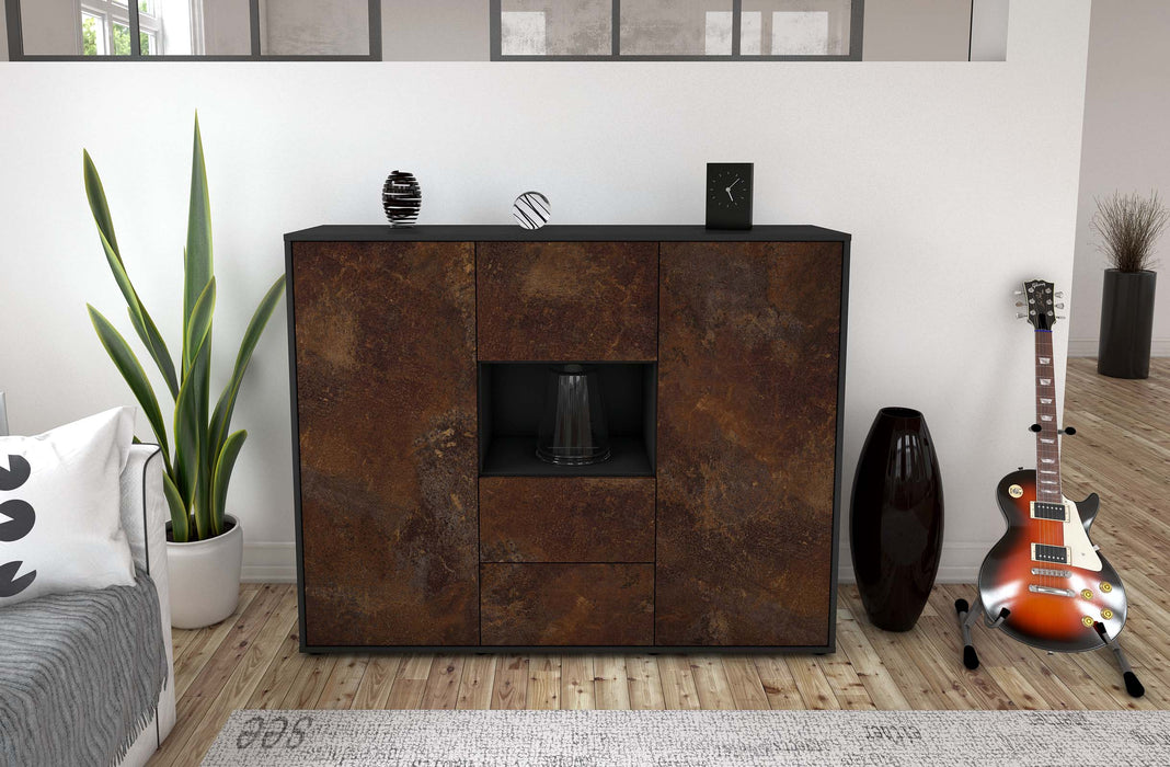 Highboard Nila, Rost Front (136x108x35cm) - Dekati GmbH