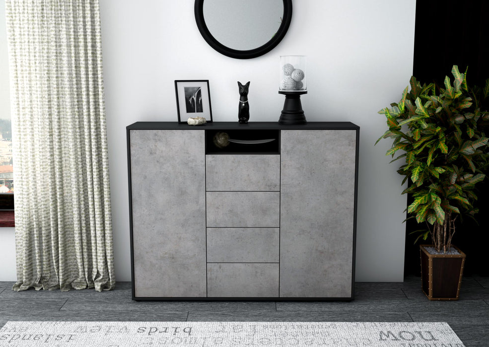 Highboard Nives, Beton Front (136x108x35cm) - Dekati GmbH