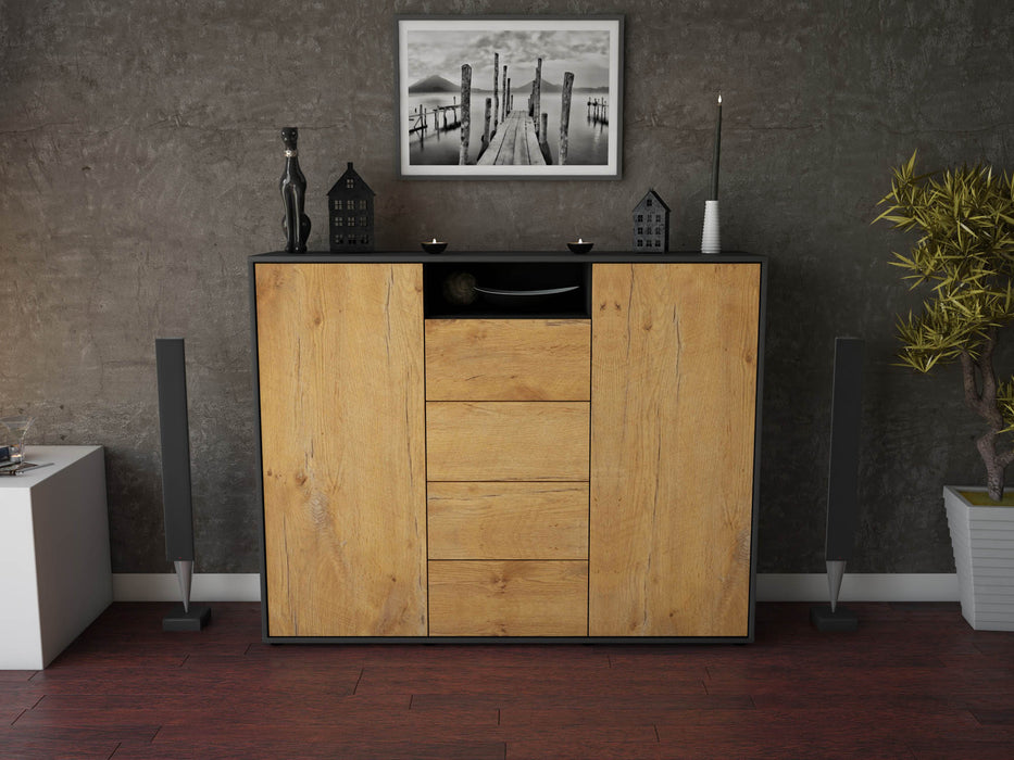 Highboard Nives, Eiche Front (136x108x35cm) - Dekati GmbH