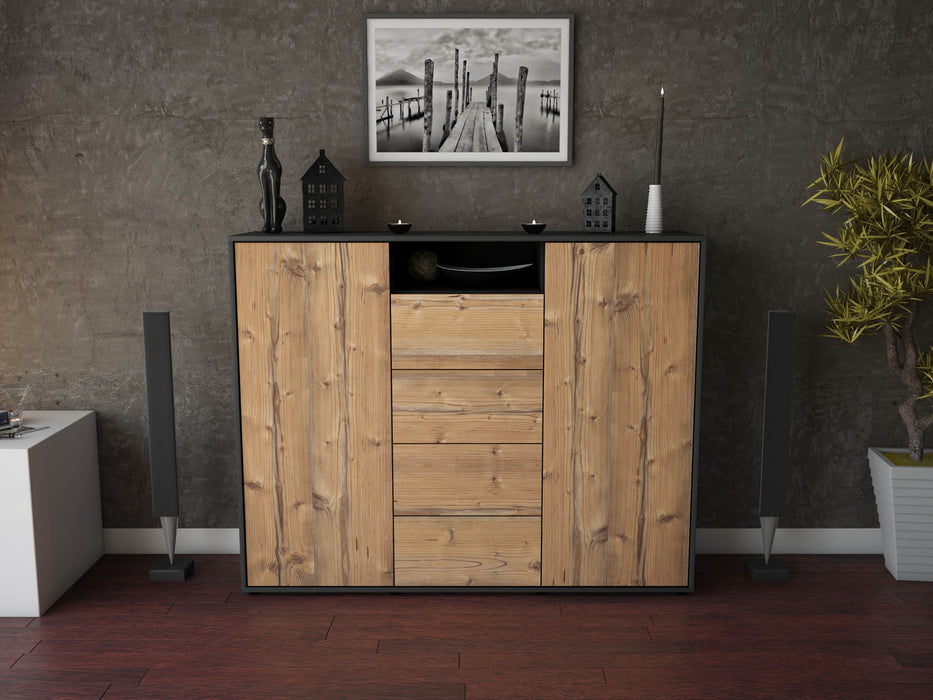 Highboard Nives, Pinie Front (136x108x35cm) - Dekati GmbH