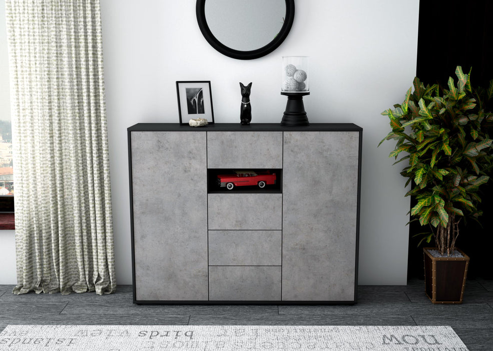 Highboard Noe, Beton Front (136x108x35cm) - Dekati GmbH