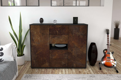 Highboard Noelia, Rost Front (136x108x35cm) - Dekati GmbH