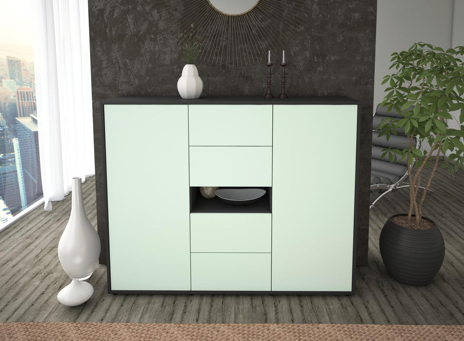 Highboard Noelia, Mint Front (136x108x35cm) - Dekati GmbH