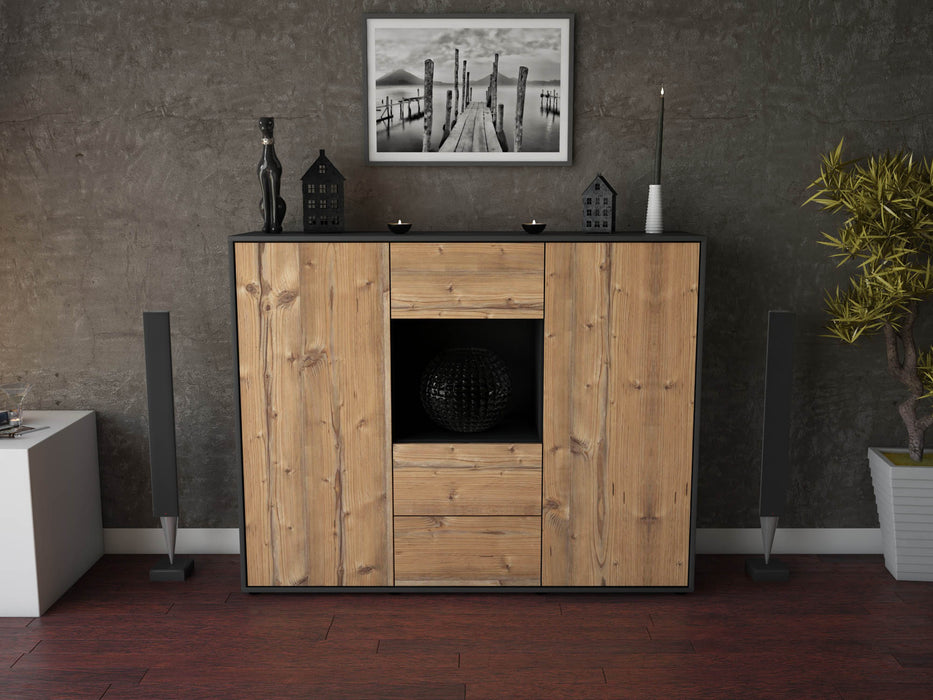 Highboard Noemi, Pinie Front (136x108x35cm) - Dekati GmbH