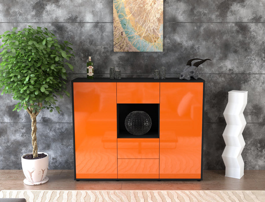 Highboard Noemi, Orange Front (136x108x35cm) - Dekati GmbH