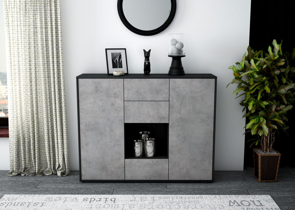 Highboard Nora, Beton Front (136x108x35cm) - Dekati GmbH