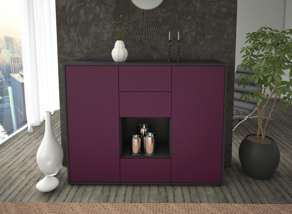 Highboard Nora, Lila Front (136x108x35cm) - Dekati GmbH